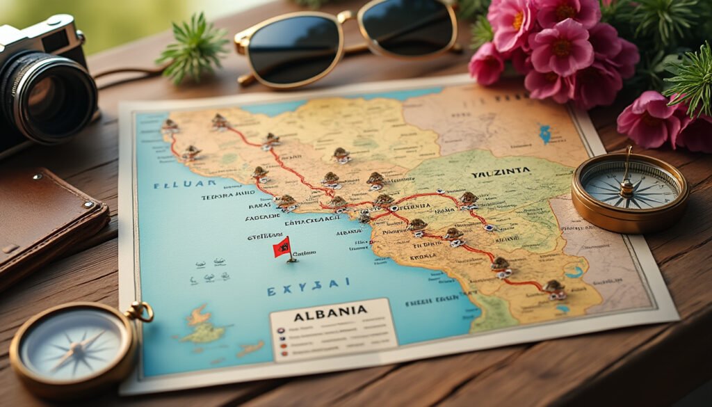 entdecken sie die perfekte 14-tägige albanien-rundreise mit detaillierter route, interaktiver karte und hilfreichen tipps für unvergessliche abenteuer.