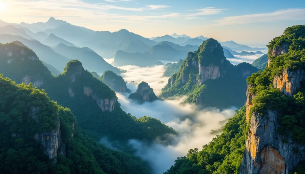 entdecken sie phu chi fa, eine atemberaubende berglandschaft nahe chiang rai, die spektakuläre ausblicke und unvergessliche naturerlebnisse bietet.